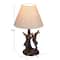 Hello Honey® 18.5" Brown & Natural Bunny Rabbit Table Lamp with Linen Empire Shade